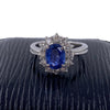 Vintage Platinum Sapphire & Diamond Ring