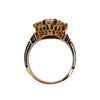 Vintage 14K Gold Sapphire & Diamond Enamel Ring