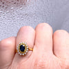 Vintage 18K Gold Sapphire & Diamond Ring