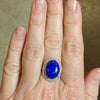 Antique 14K Gold Lapis Lazuli and Diamond Ring