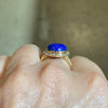 Antique 14K Gold Lapis Lazuli and Diamond Ring