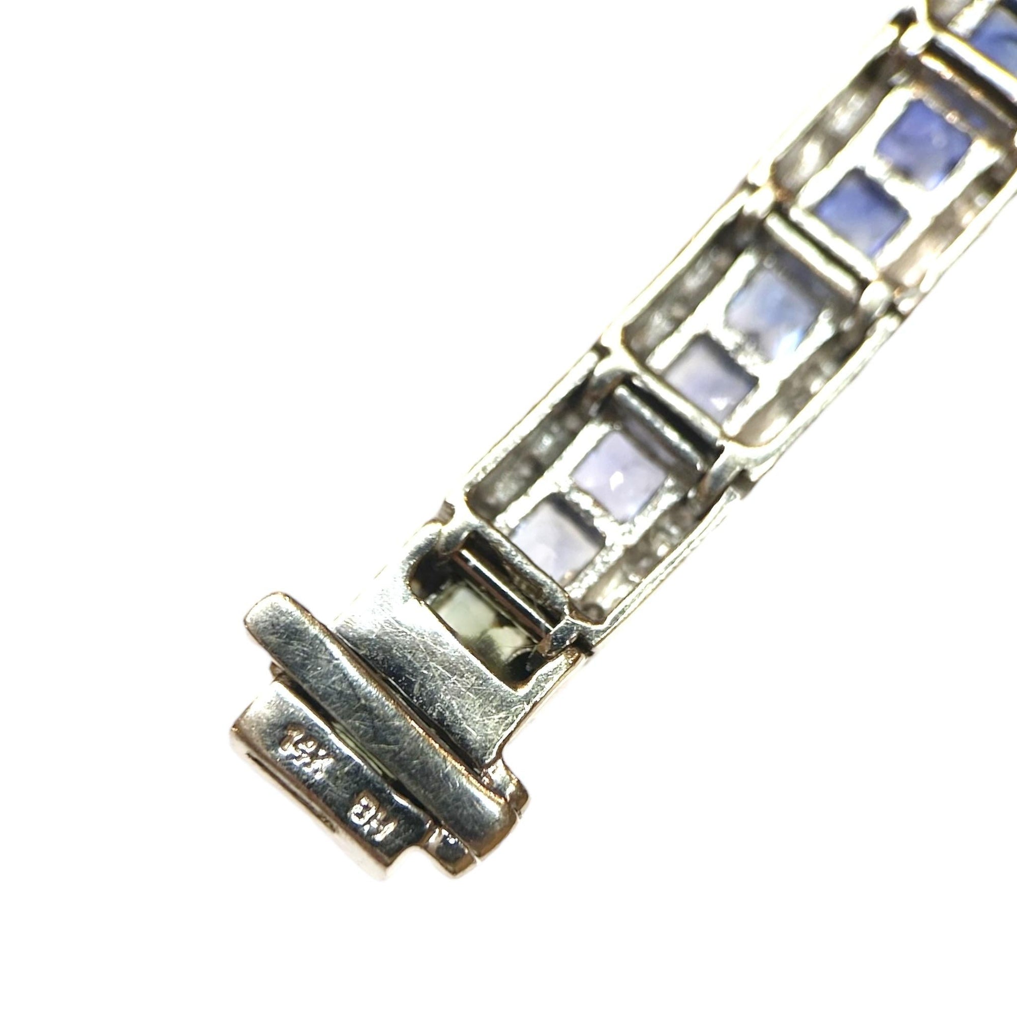 EFFY 14K White Gold Multi Color Sapphire & Diamond Bracelet