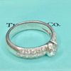 Tiffany & Co. Platinum Etoile Diamond Engagement Ring with Original Certificate Size 10