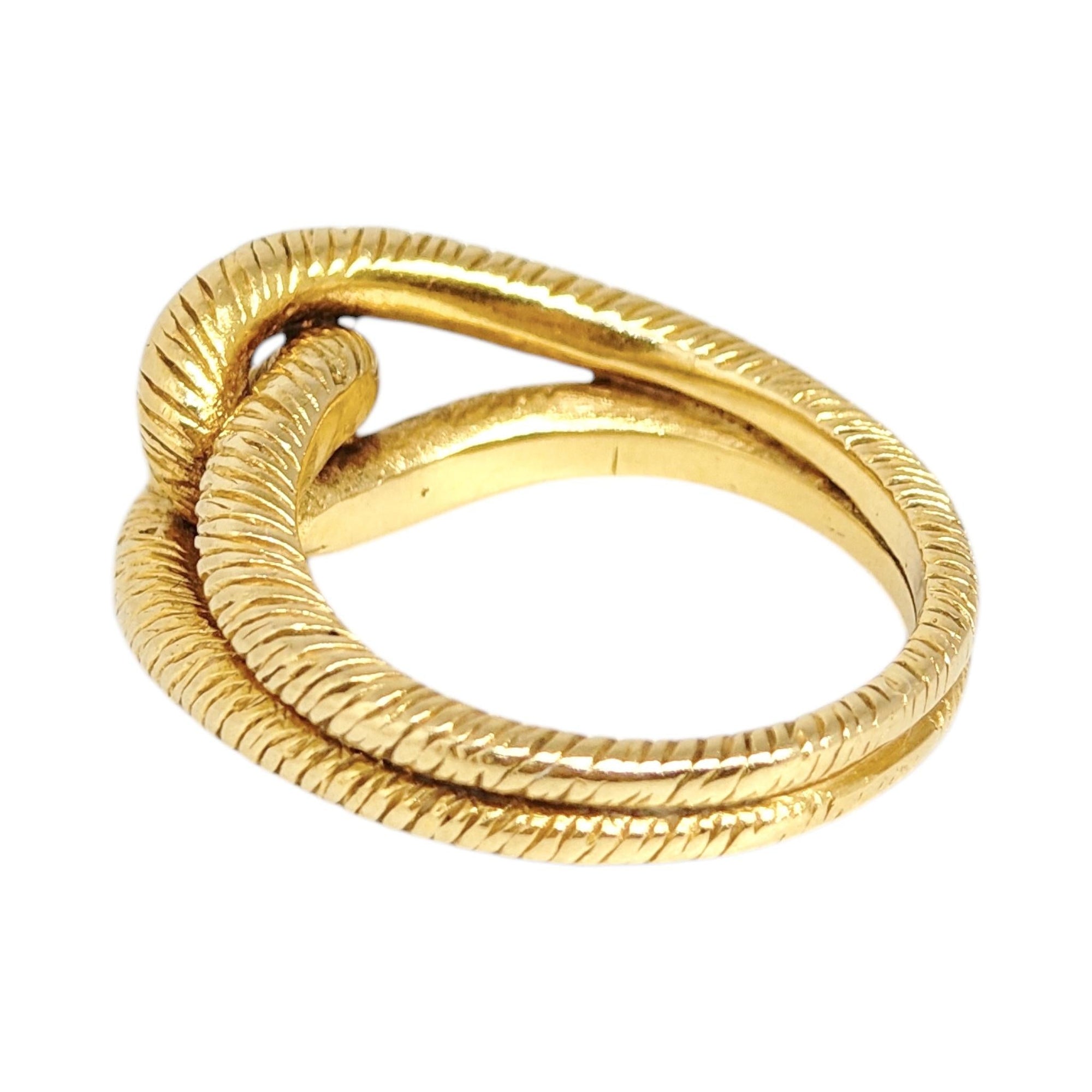 Vintage 18K Gold Double Loop Knot Ring