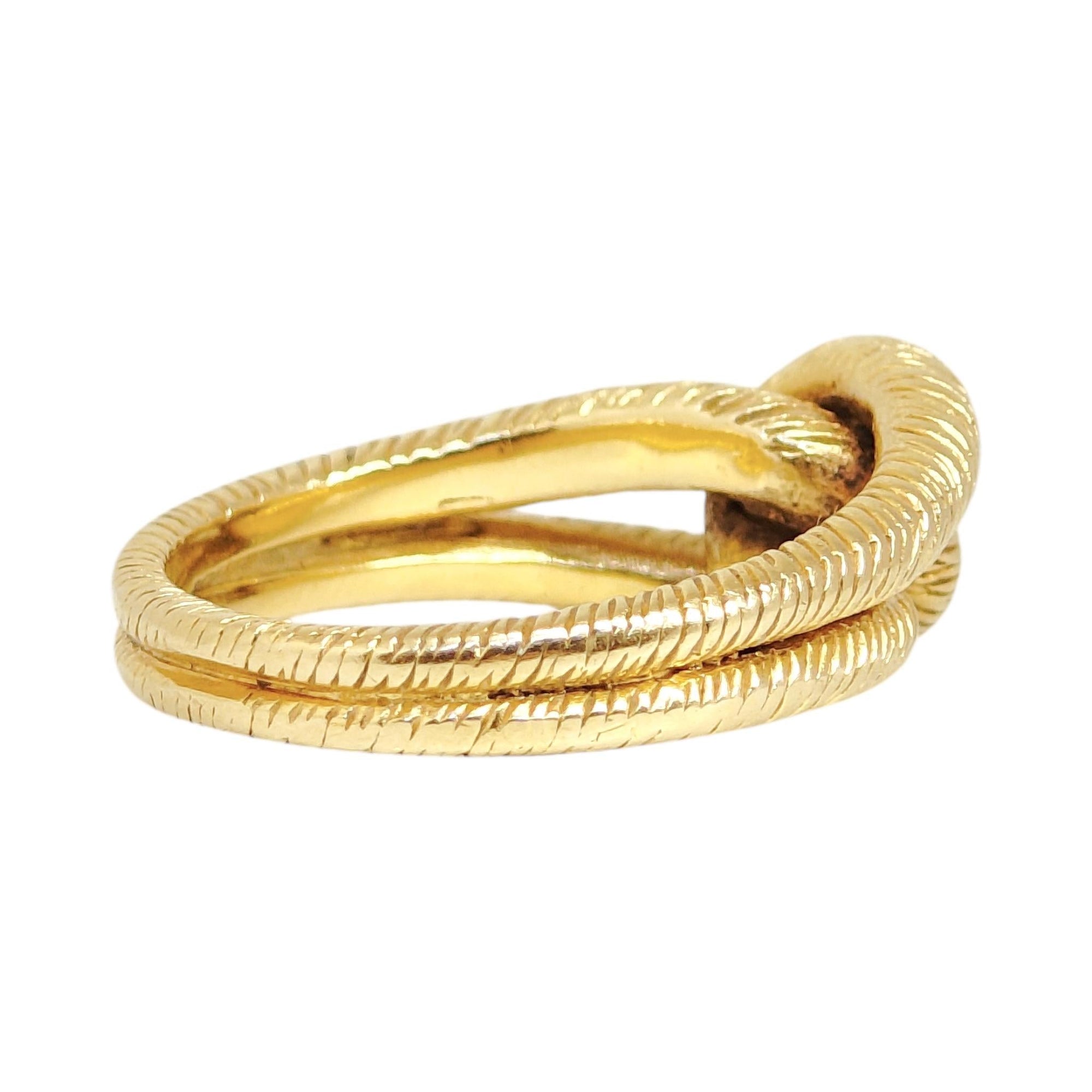 Vintage 18K Gold Double Loop Knot Ring