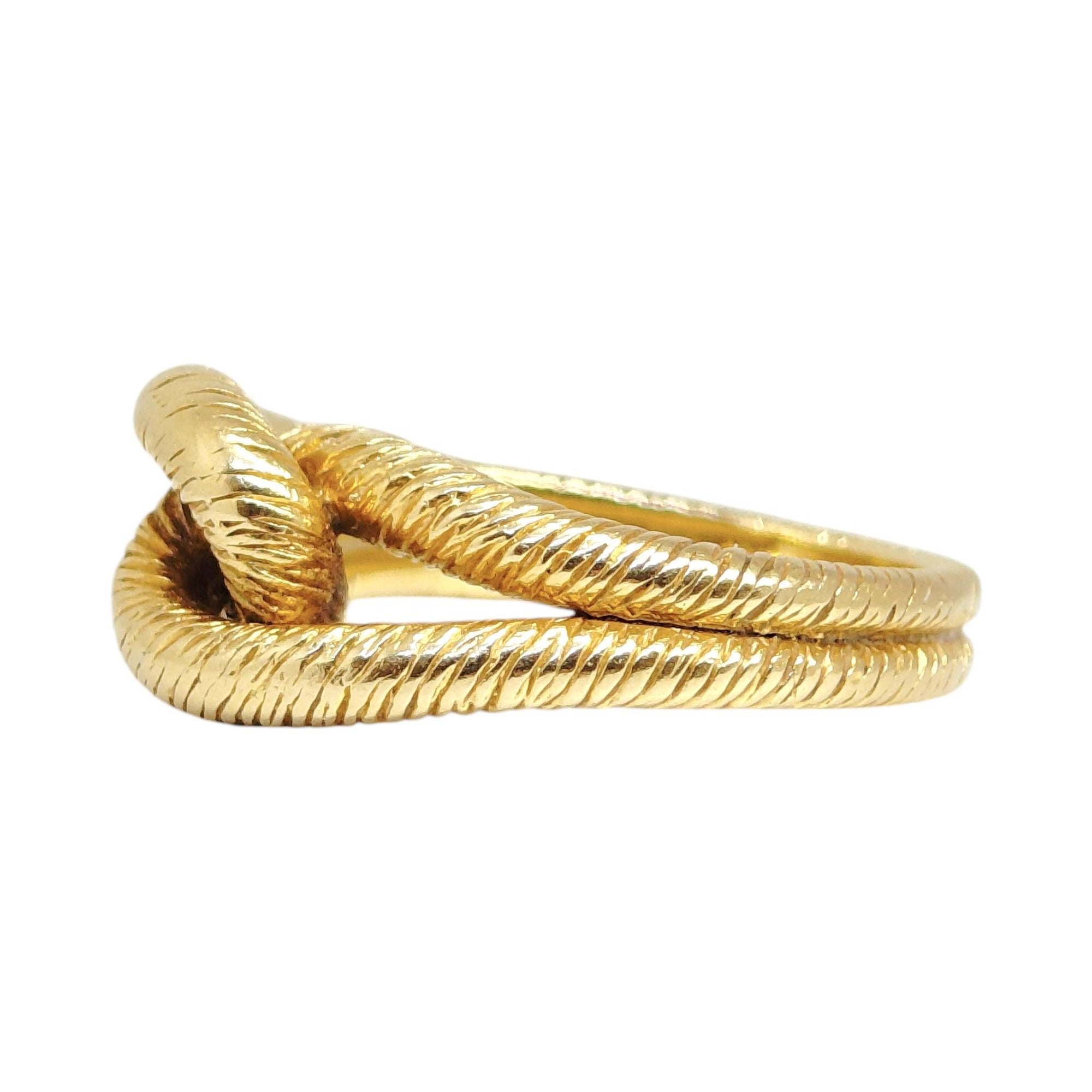 Vintage 18K Gold Double Loop Knot Ring