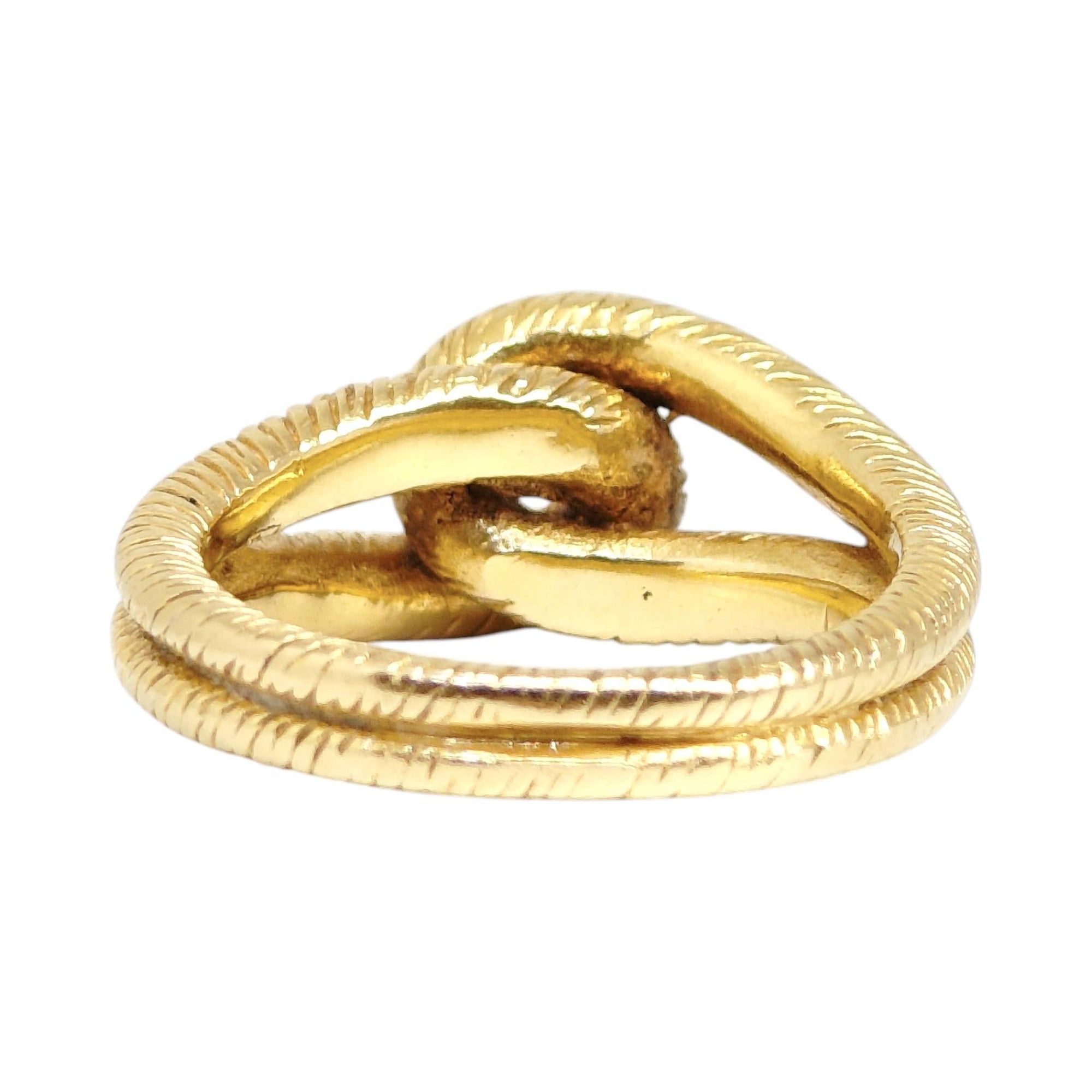 Vintage 18K Gold Double Loop Knot Ring