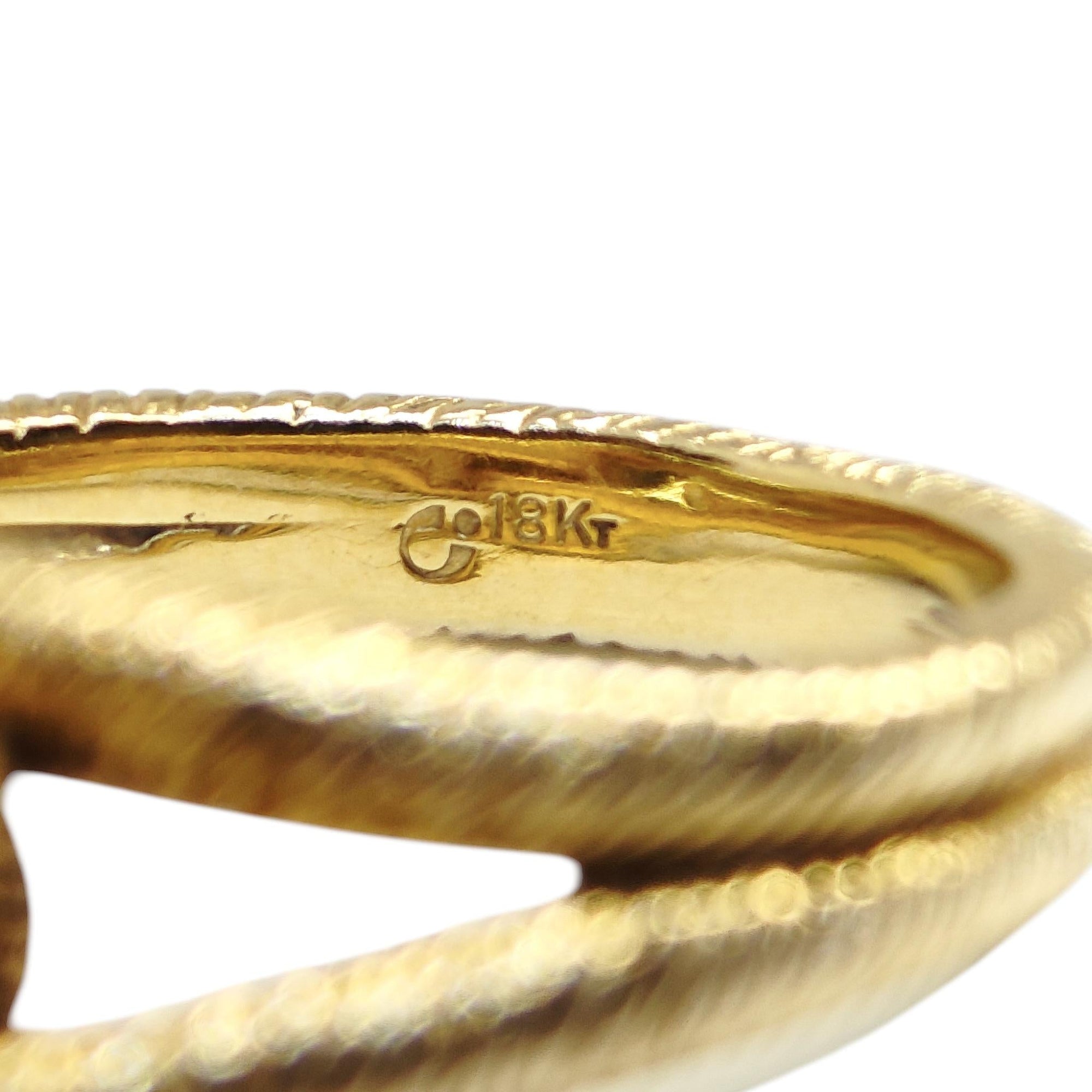 Vintage 18K Gold Double Loop Knot Ring