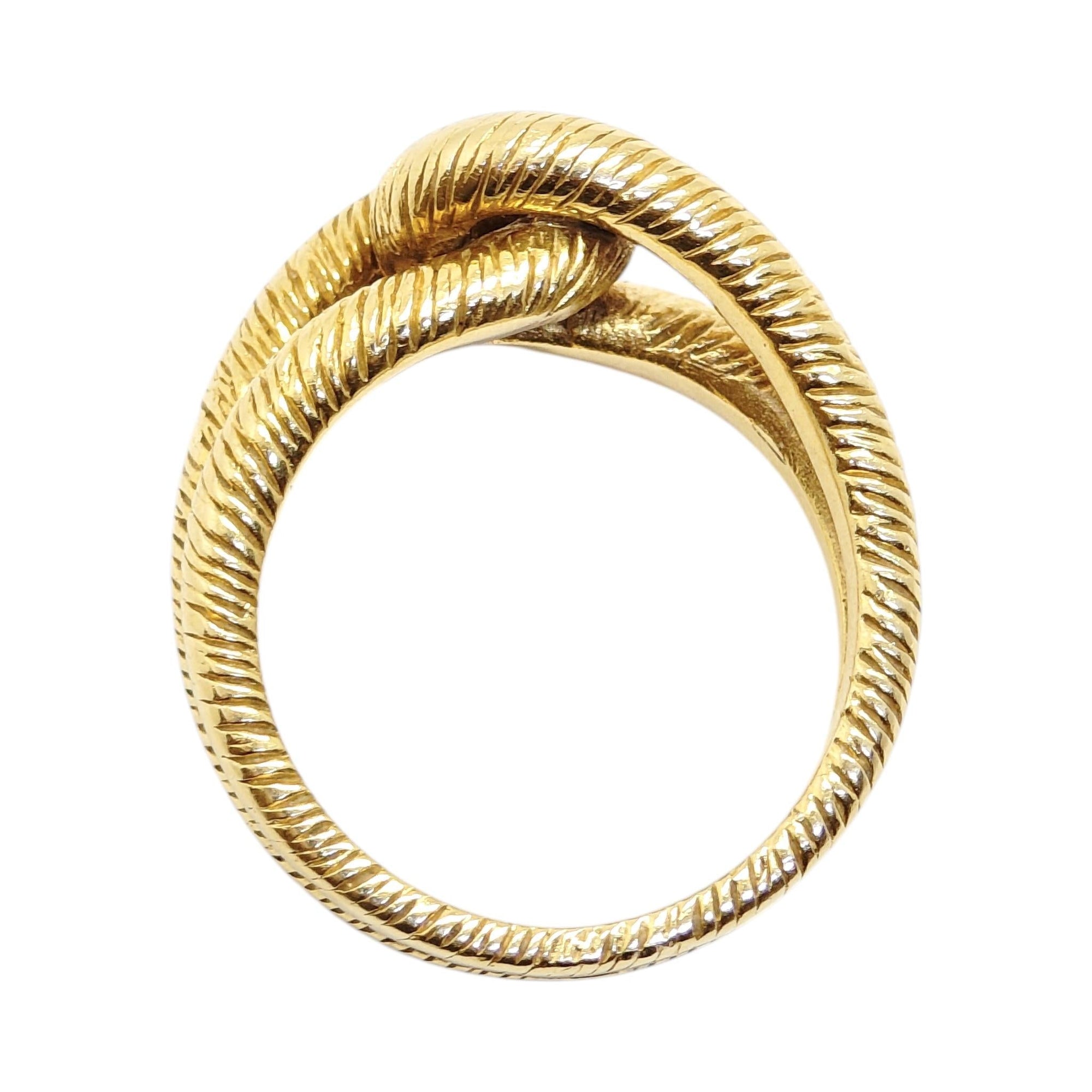 Vintage 18K Gold Double Loop Knot Ring