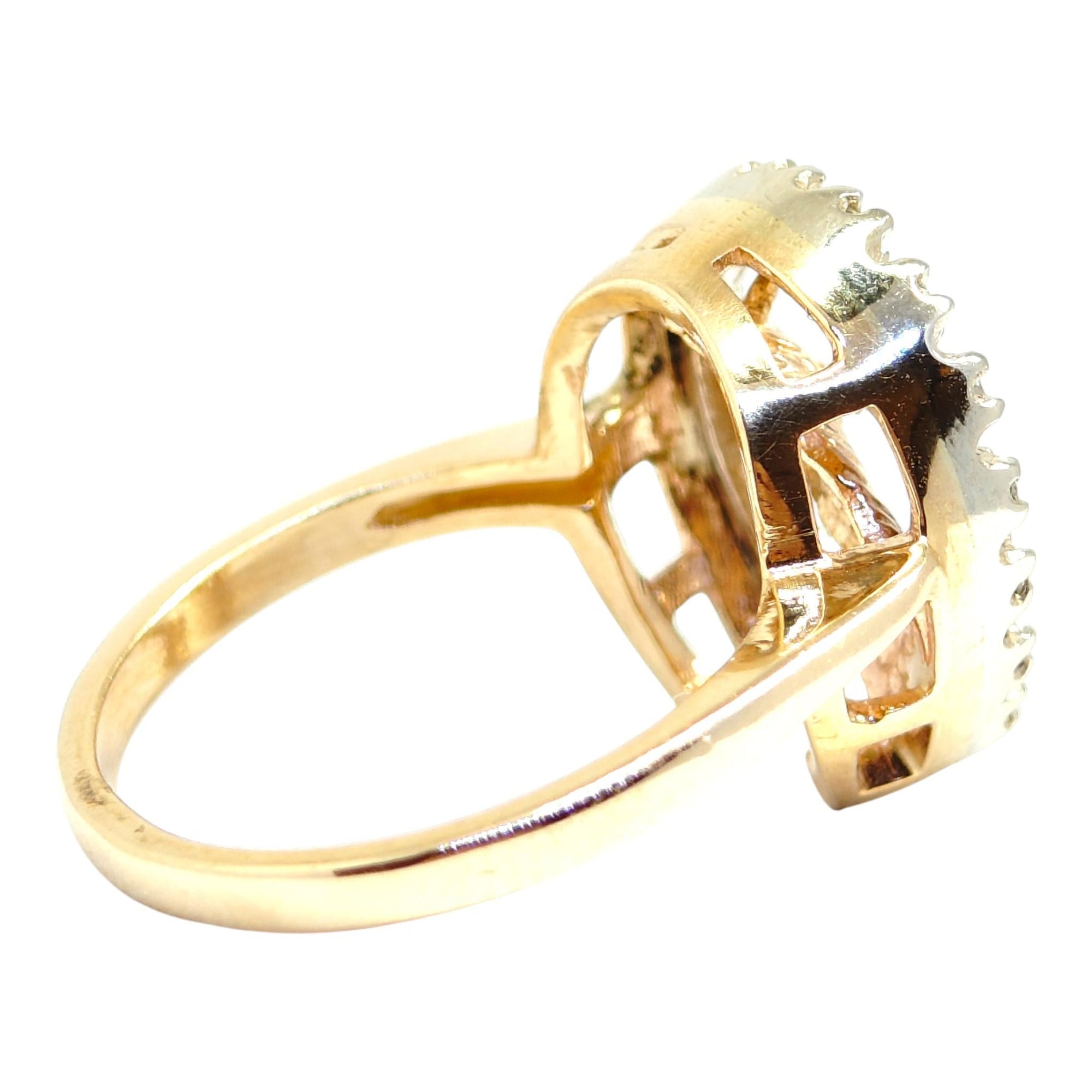 Vintage 14K Gold Diamond Horse Shoe Ring