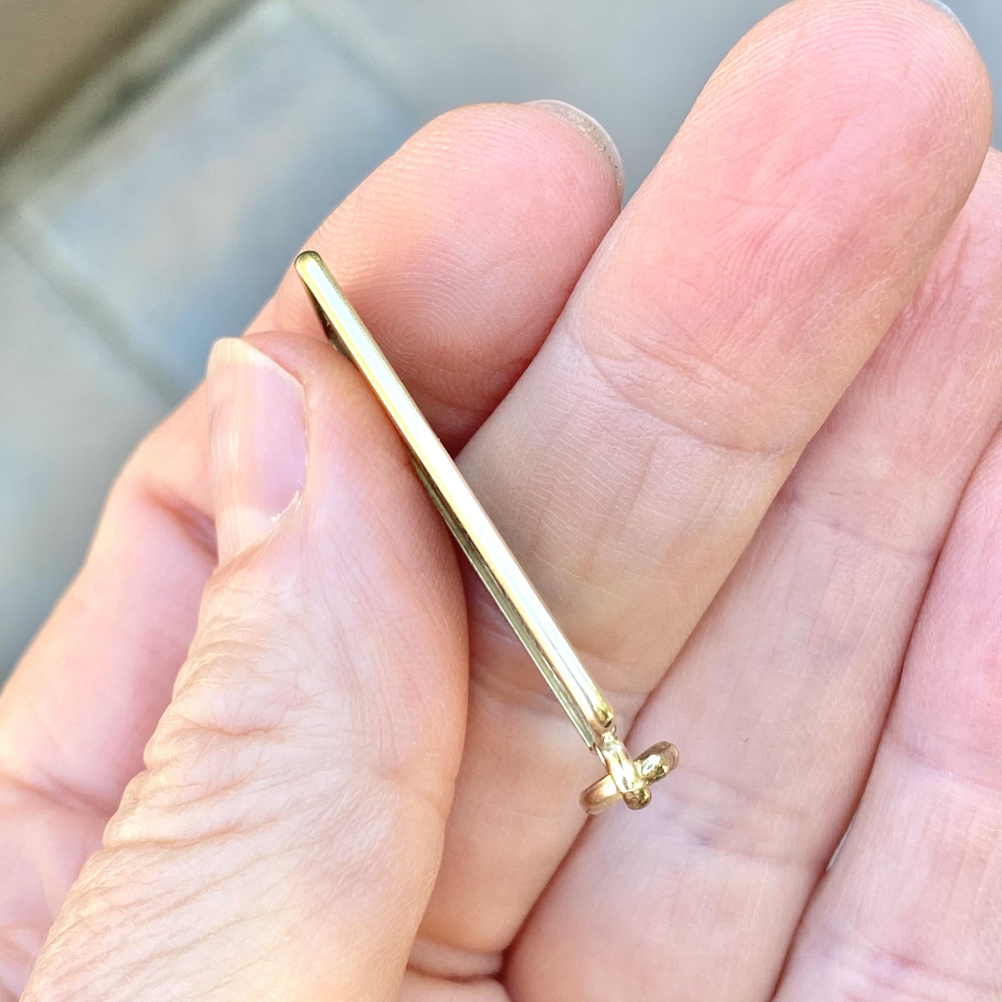Vintage 14K Etched $100 Dollar Bill Yellow Gold Charm Pendant