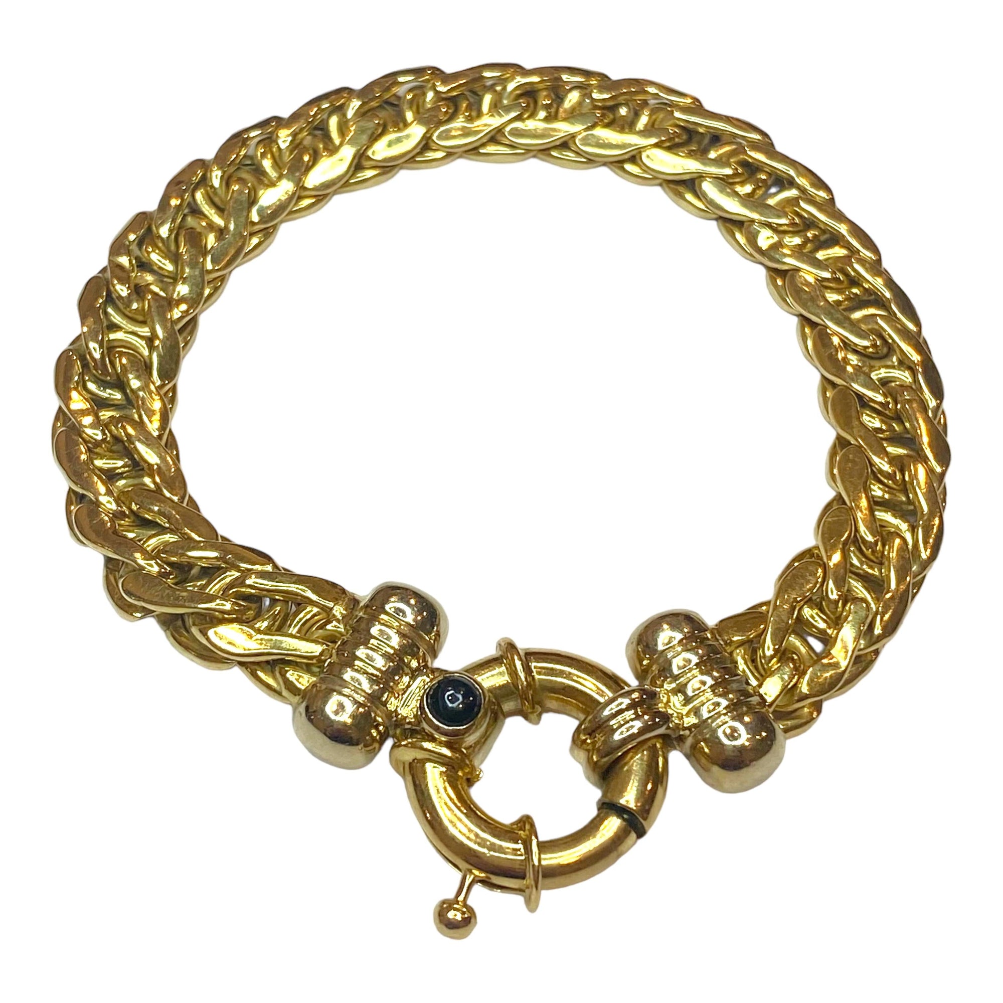 Vintage 18K Italian Stylized Curb Links Bracelet