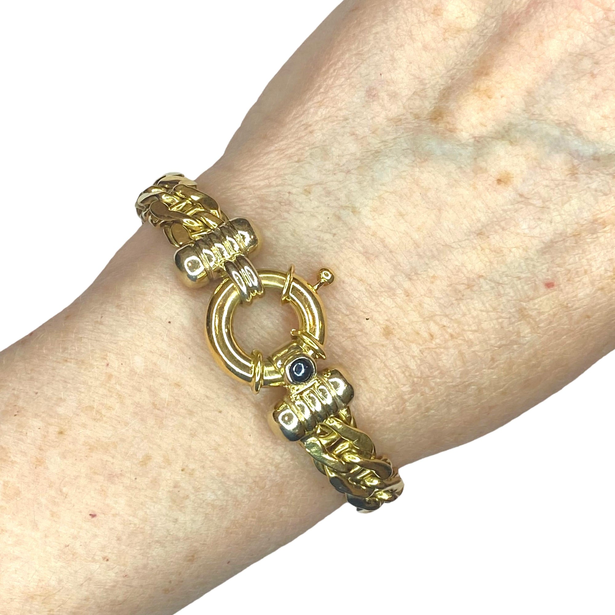 Vintage 18K Italian Stylized Curb Links Bracelet