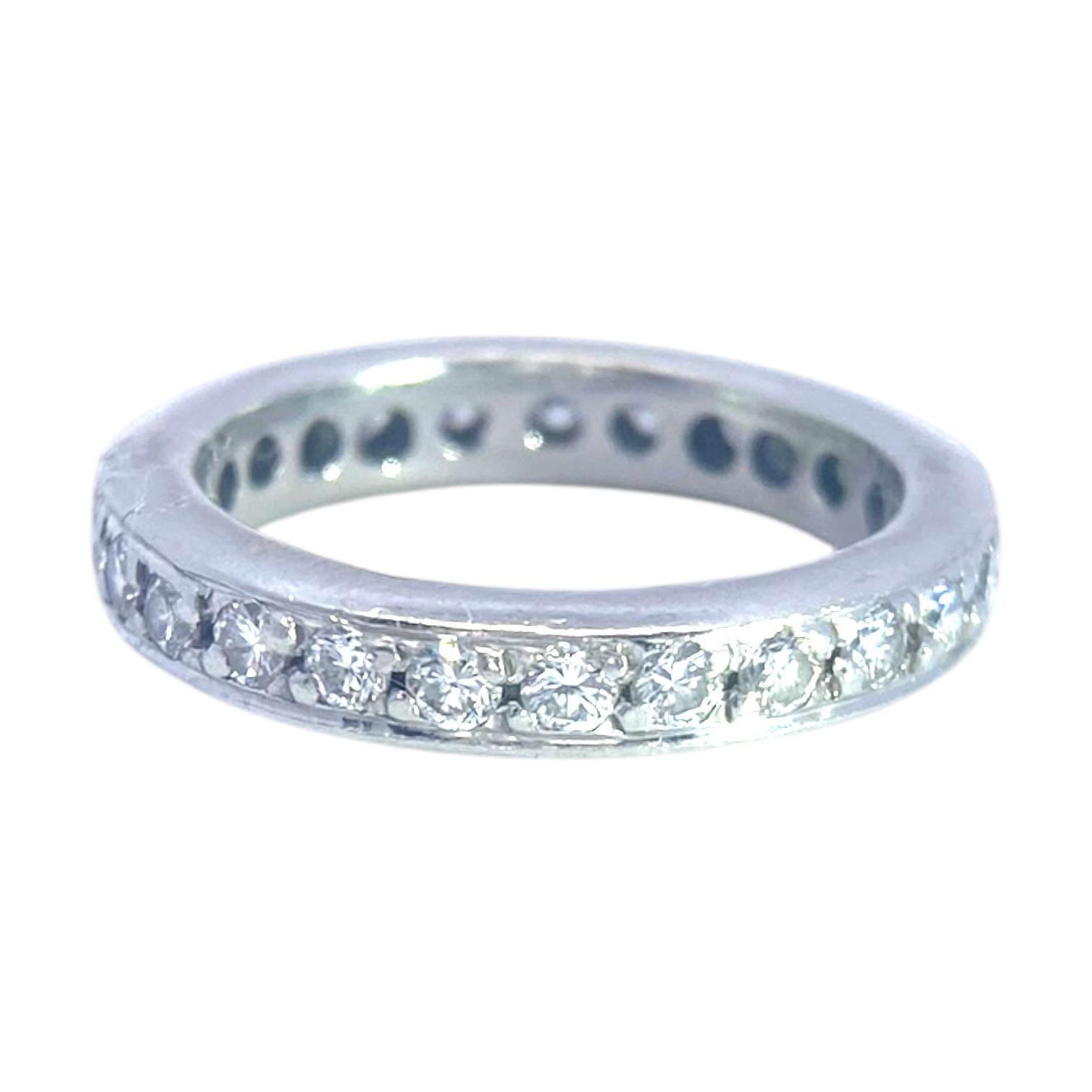 Platinum Diamond Eternity Band Ring Size 7