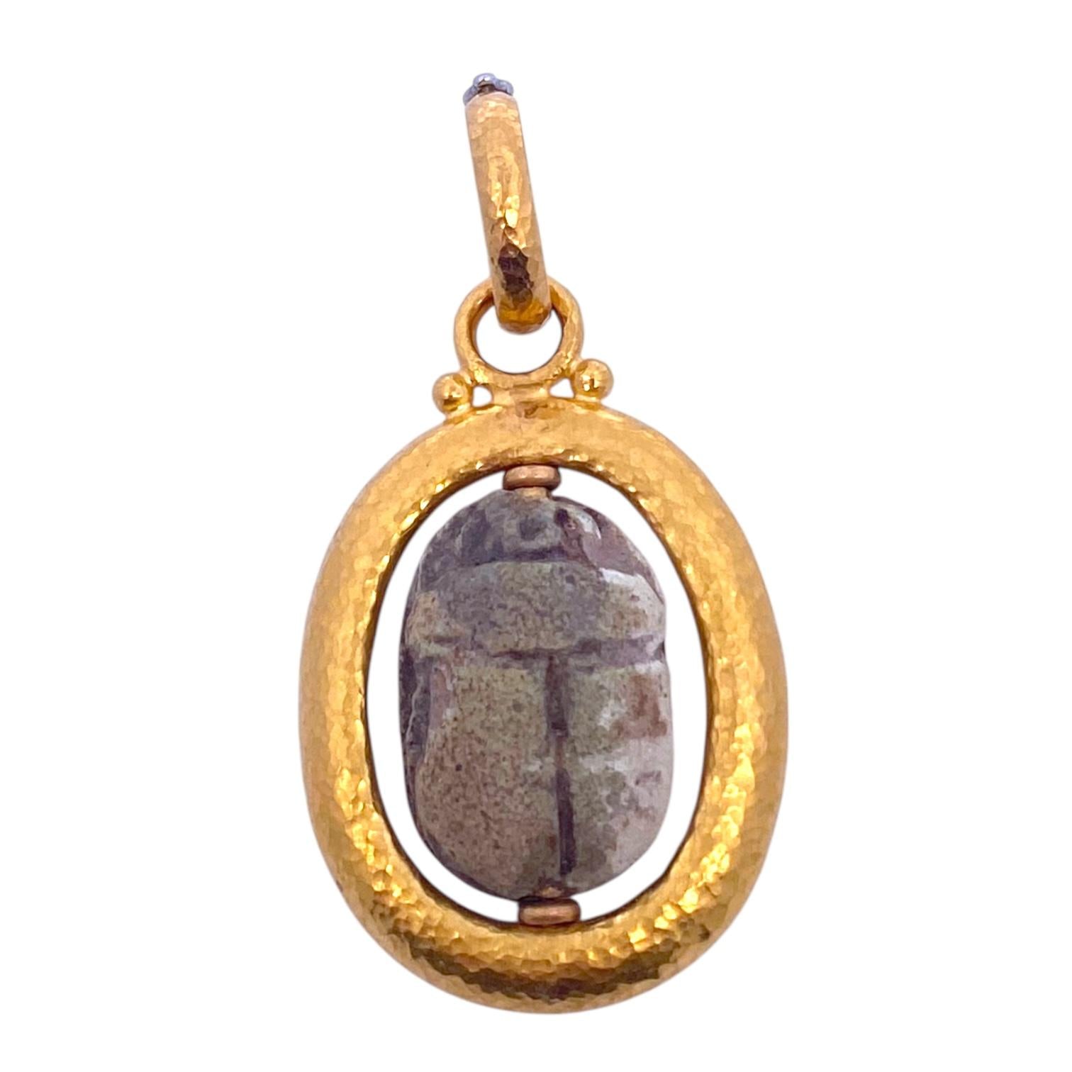 GURHAN 24K Gold Large Scarab Pendant