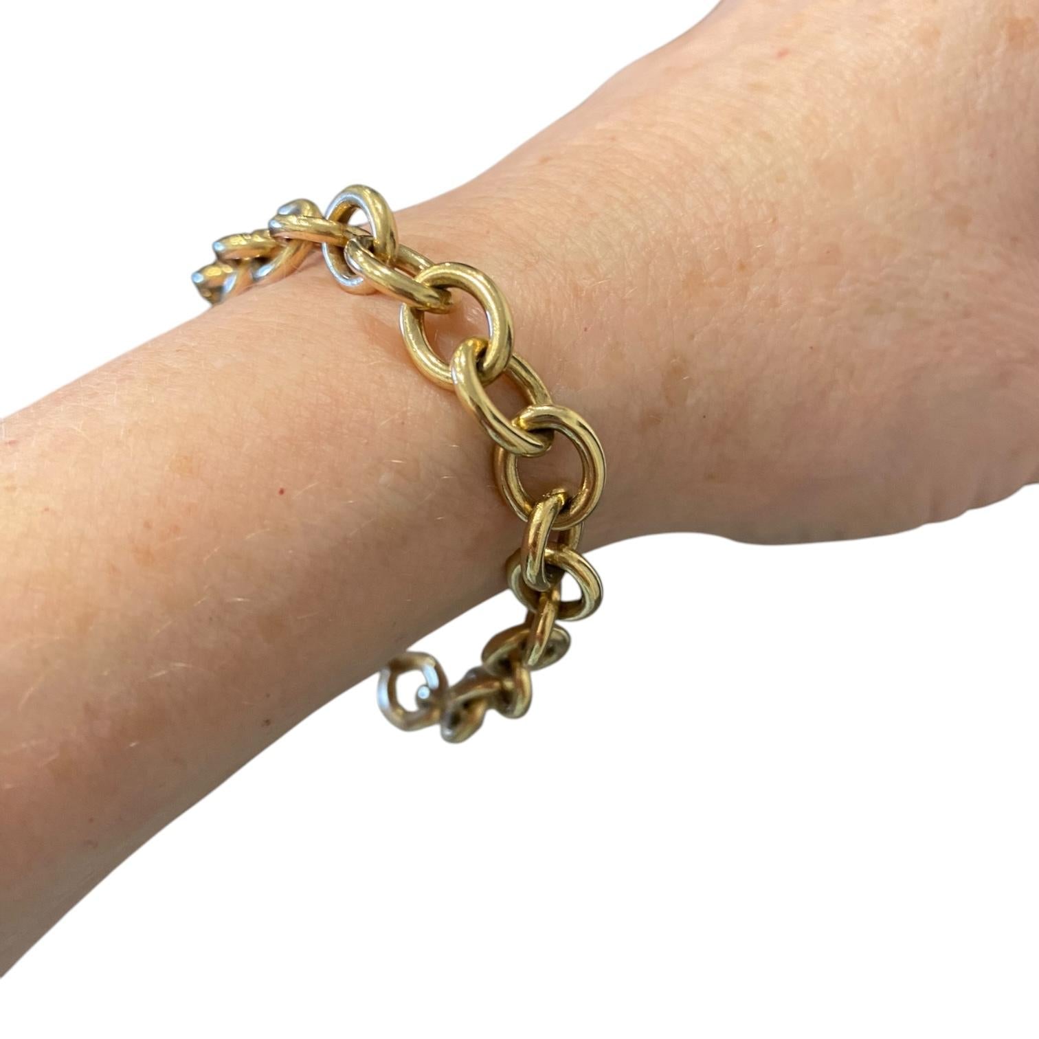 Vintage 14K Gold Rolo Links Bracelet