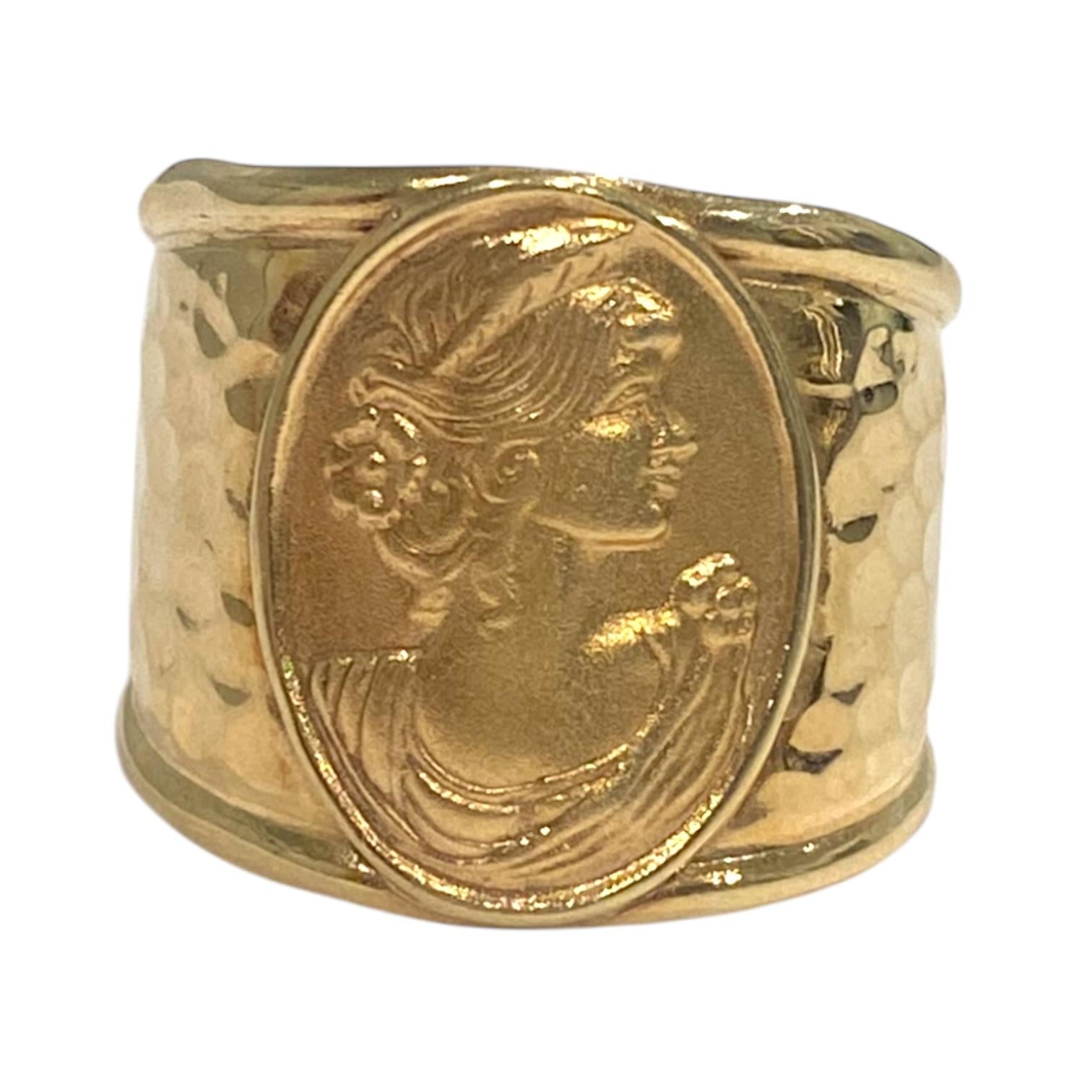 Vintage 14K Yellow Gold Cigar Band Ring