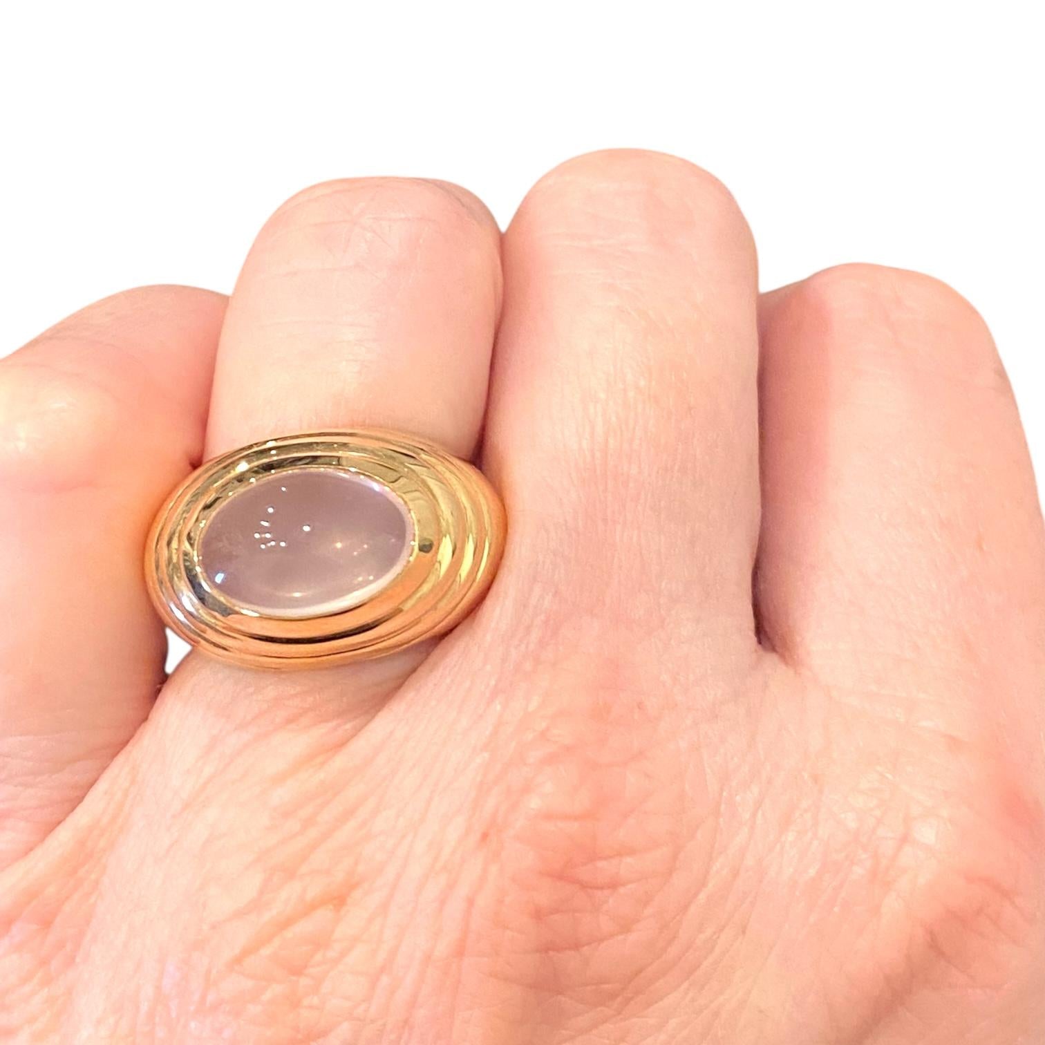 Boucheron Jaipur 18K Rose Gold Rose Quartz Ring