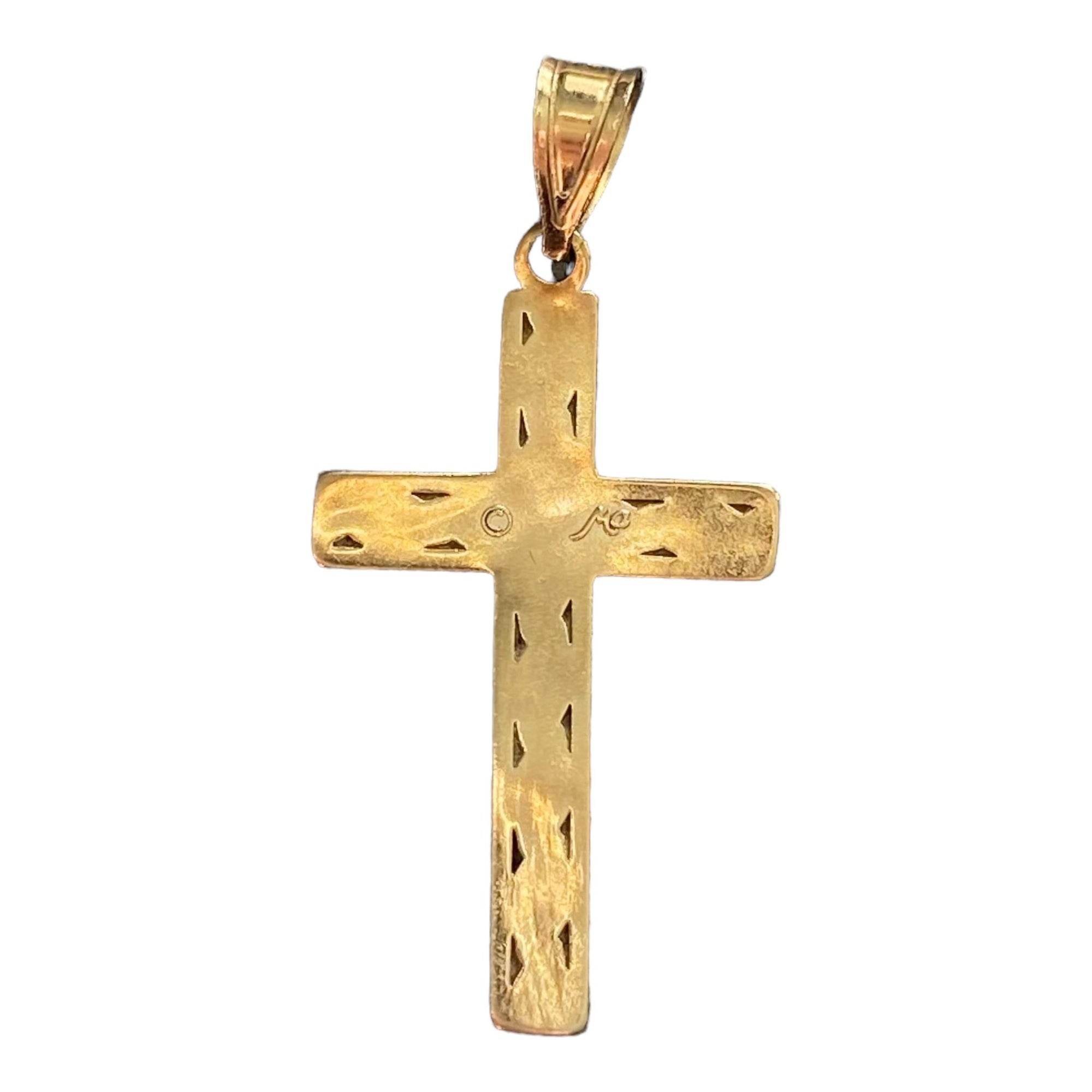 Vintage 14K Yellow Gold Cross Pendant