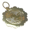 Vintage 14K Gold Zodiac Capricorn Medallion Pendant