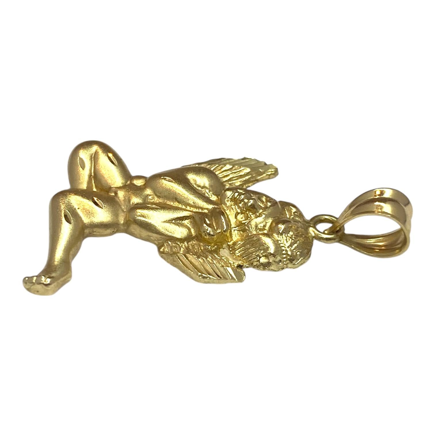 Vintage 14K Gold Cherub Pendant