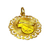 Vintage "Fortuna, Goddess of Luck" 18K Double Sided Pendant
