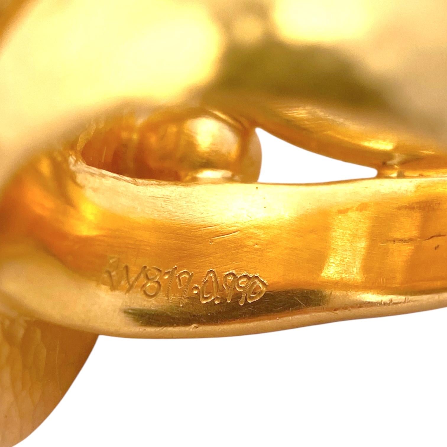 GURHAN Antiquities 24K Gold Large Carnelian Intaglio Signet Ring