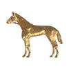 Vintage 14K Gold Horse Brooch with Ruby Eye