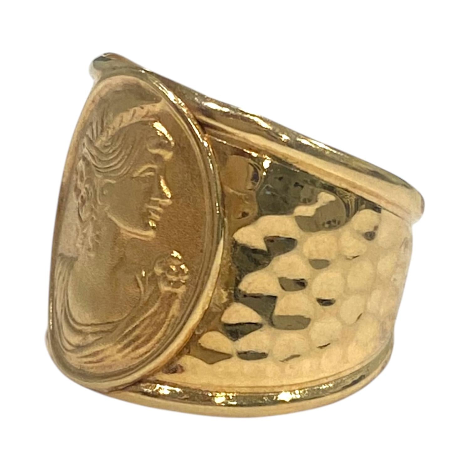 Vintage 14K Yellow Gold Cigar Band Ring