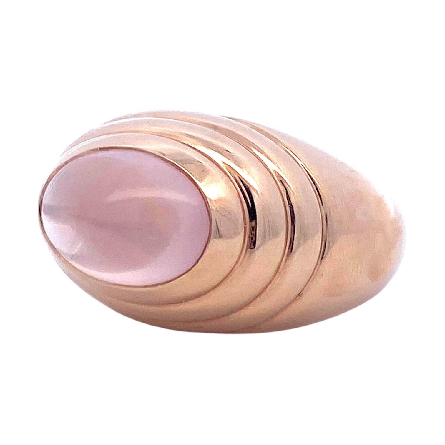 Boucheron Jaipur 18K Rose Gold Rose Quartz Ring