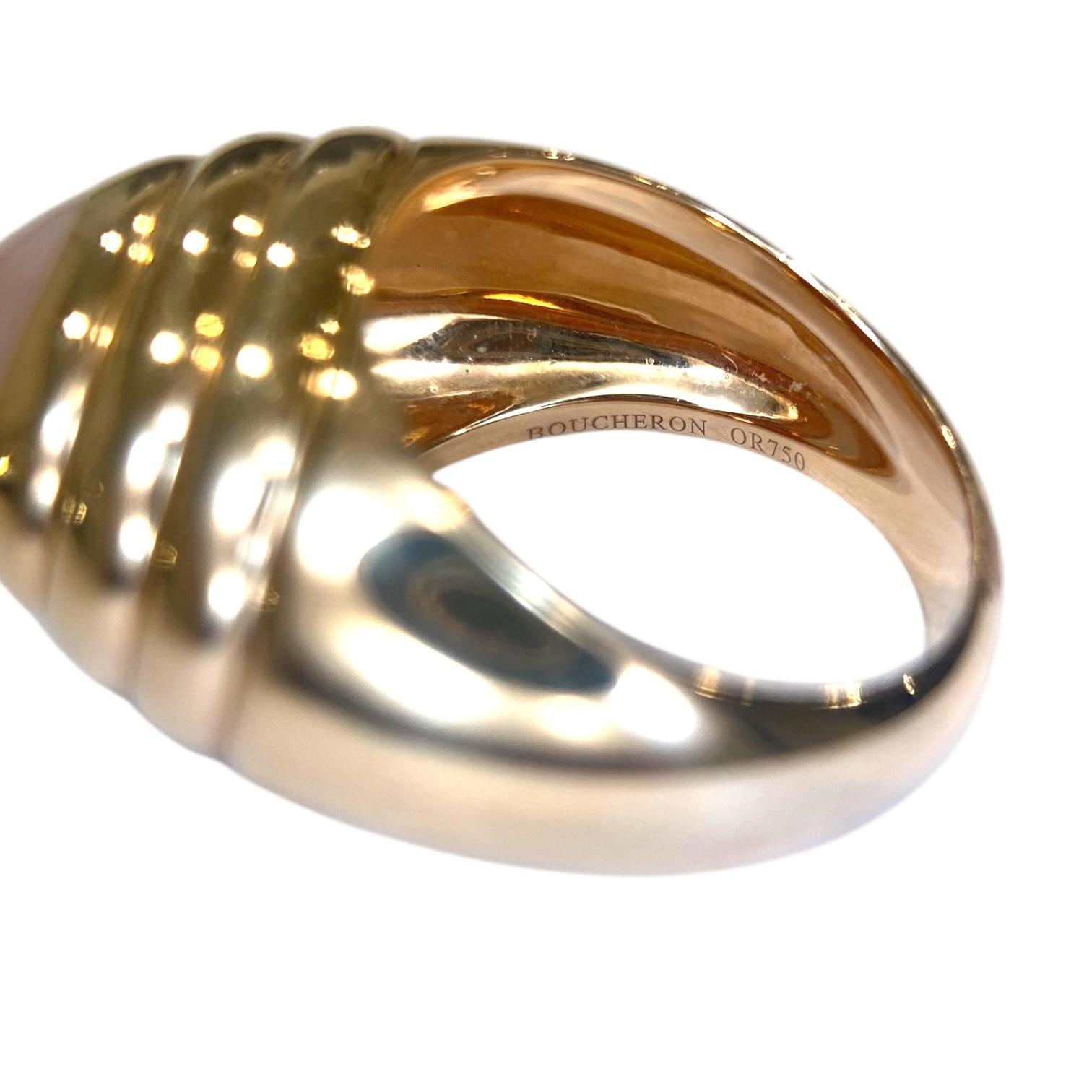 Boucheron Jaipur 18K Rose Gold Rose Quartz Ring