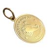 Vintage 14K Gold Zodiac Scorpio Medallion Pendant