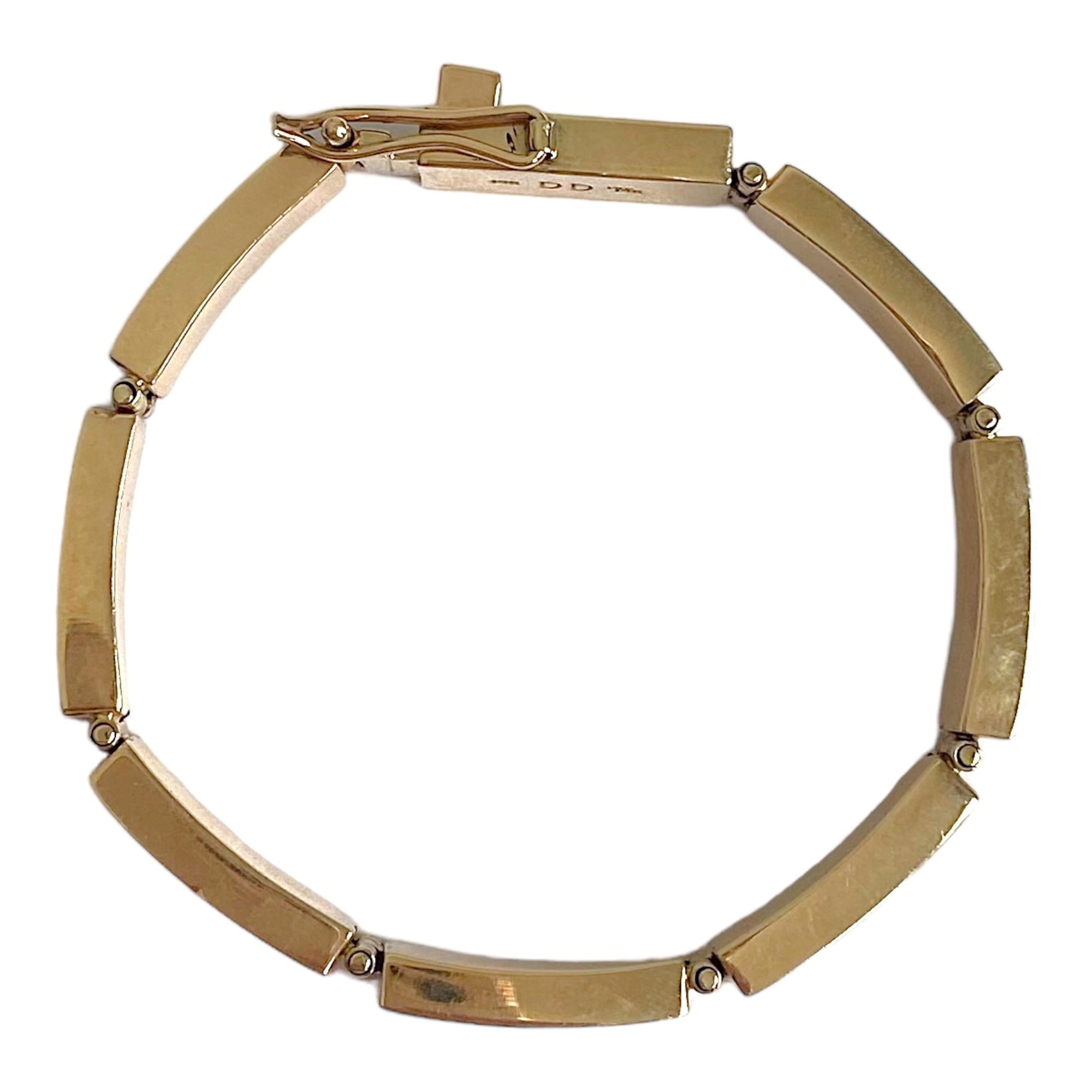 Donald Douglas Navajo Opal Lapis Lazuli Inlay 14K Bracelet