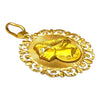 Vintage "Fortuna, Goddess of Luck" 18K Double Sided Pendant