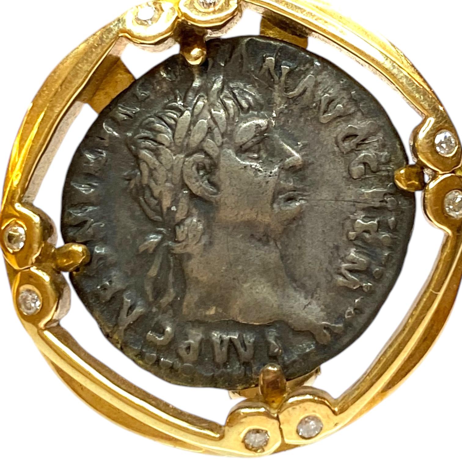 Vintage 18K Gold and Byzantine Coin Earrings