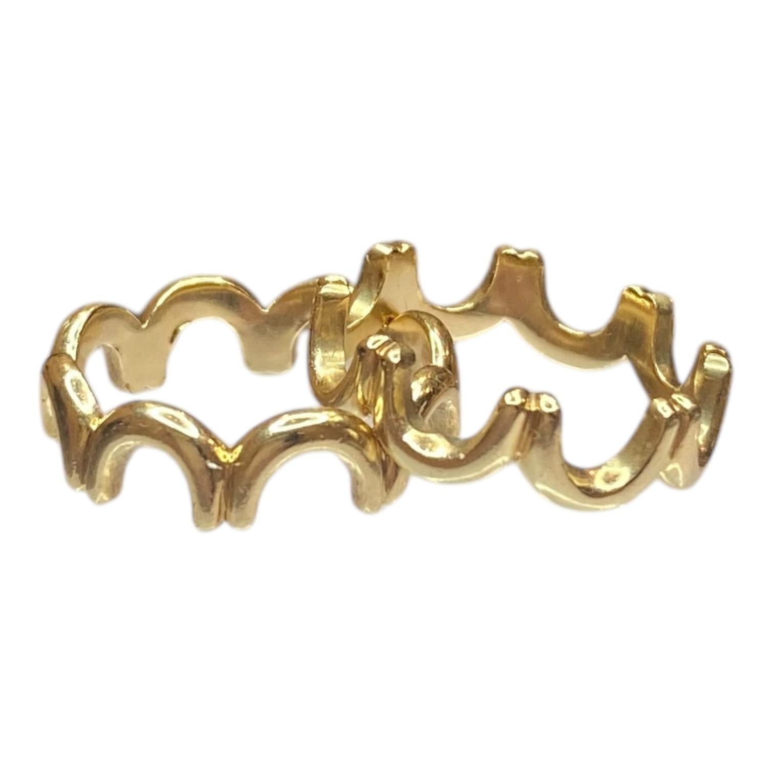 14K Yellow Gold Puzzle Band