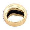 Vintage 18K Gold Pave Diamond Dome Ring