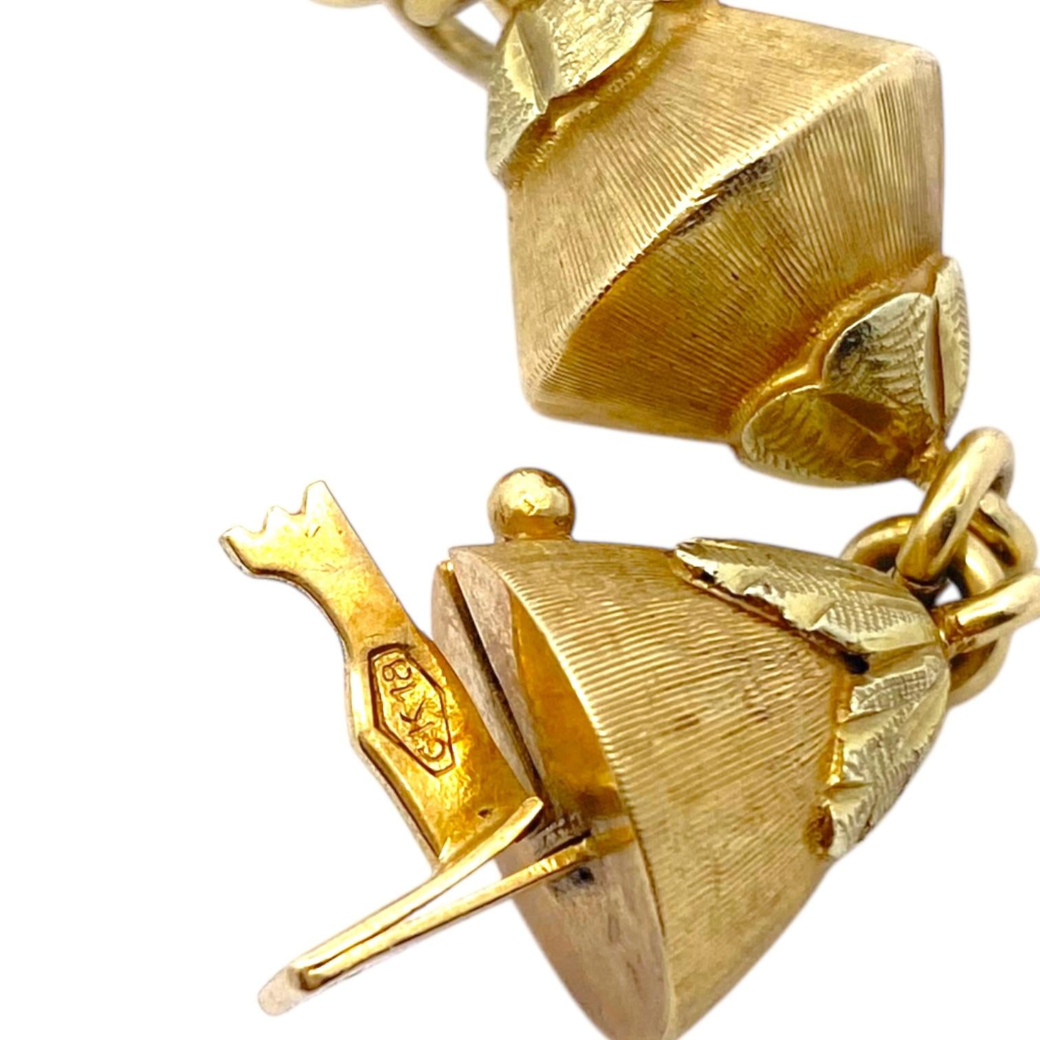 Vintage MOBA 18K Yellow Gold Bracelet