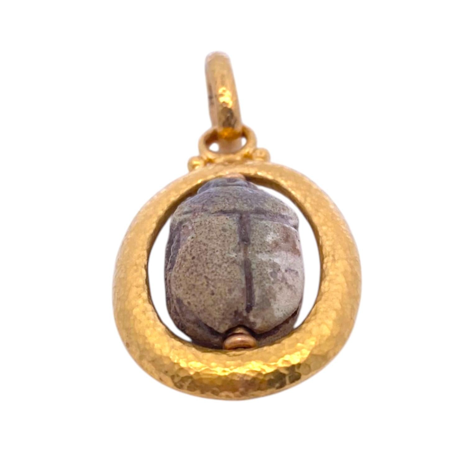 GURHAN 24K Gold Large Scarab Pendant