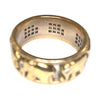 Vintage 18K Gold Elephant Band with Diamonds Size 12
