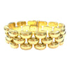 Vintage 14K Yellow Gold Wide Links Bracelet