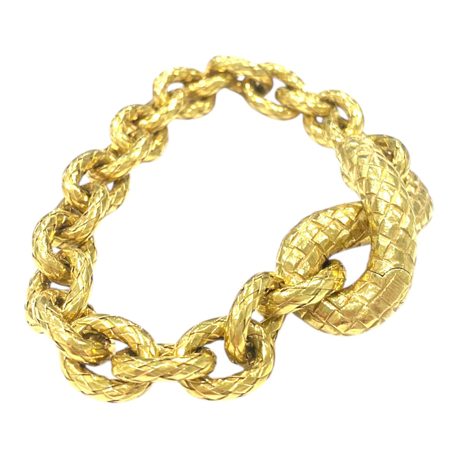 Bottega Veneta 18K Yellow Gold Torcello Bracelet