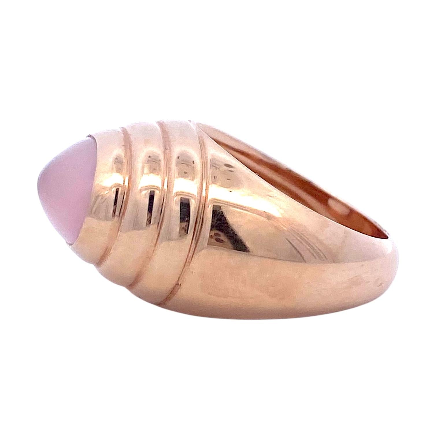 Boucheron Jaipur 18K Rose Gold Rose Quartz Ring