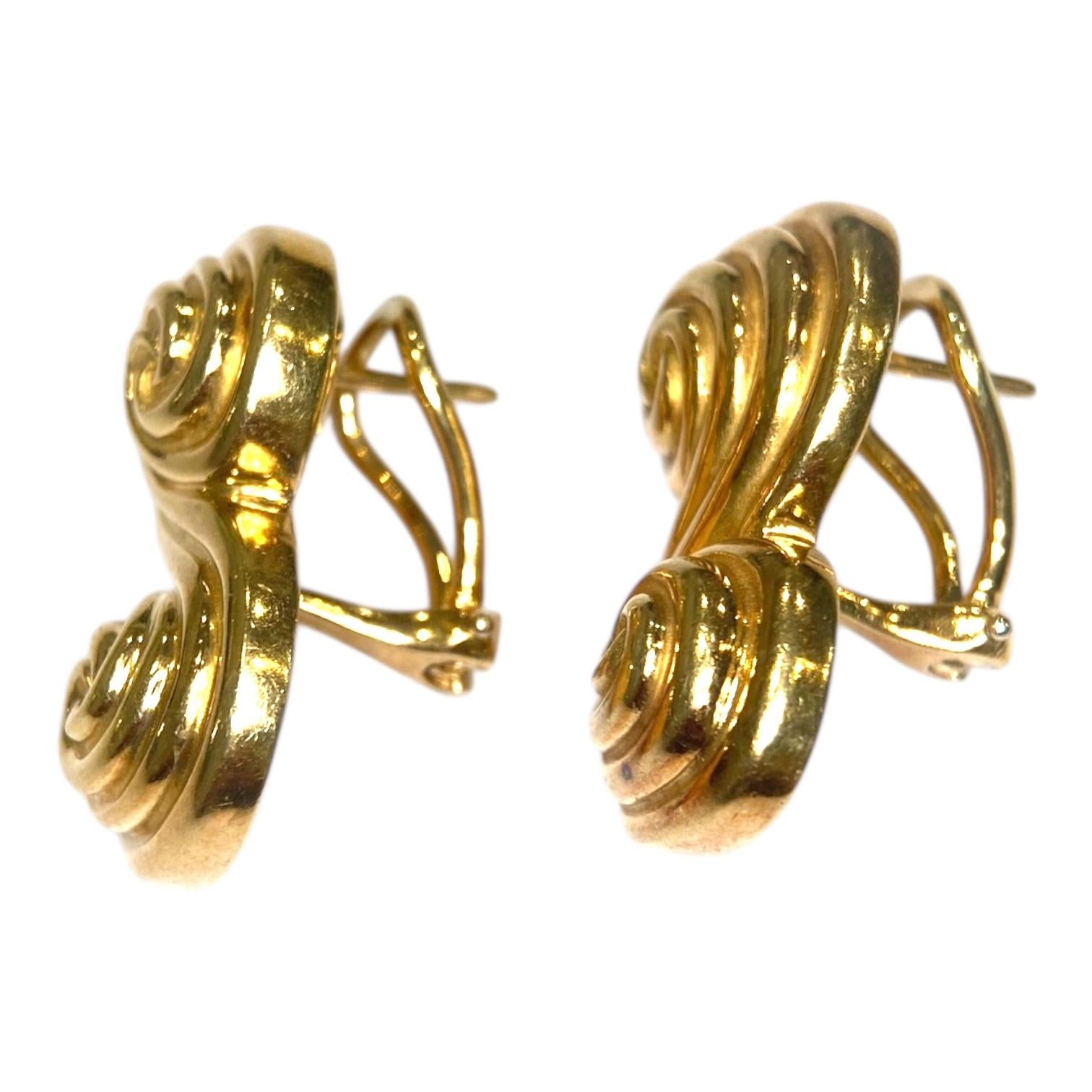 Vintage Tiffany & Co. Spiro 1993 Swirl Earrings