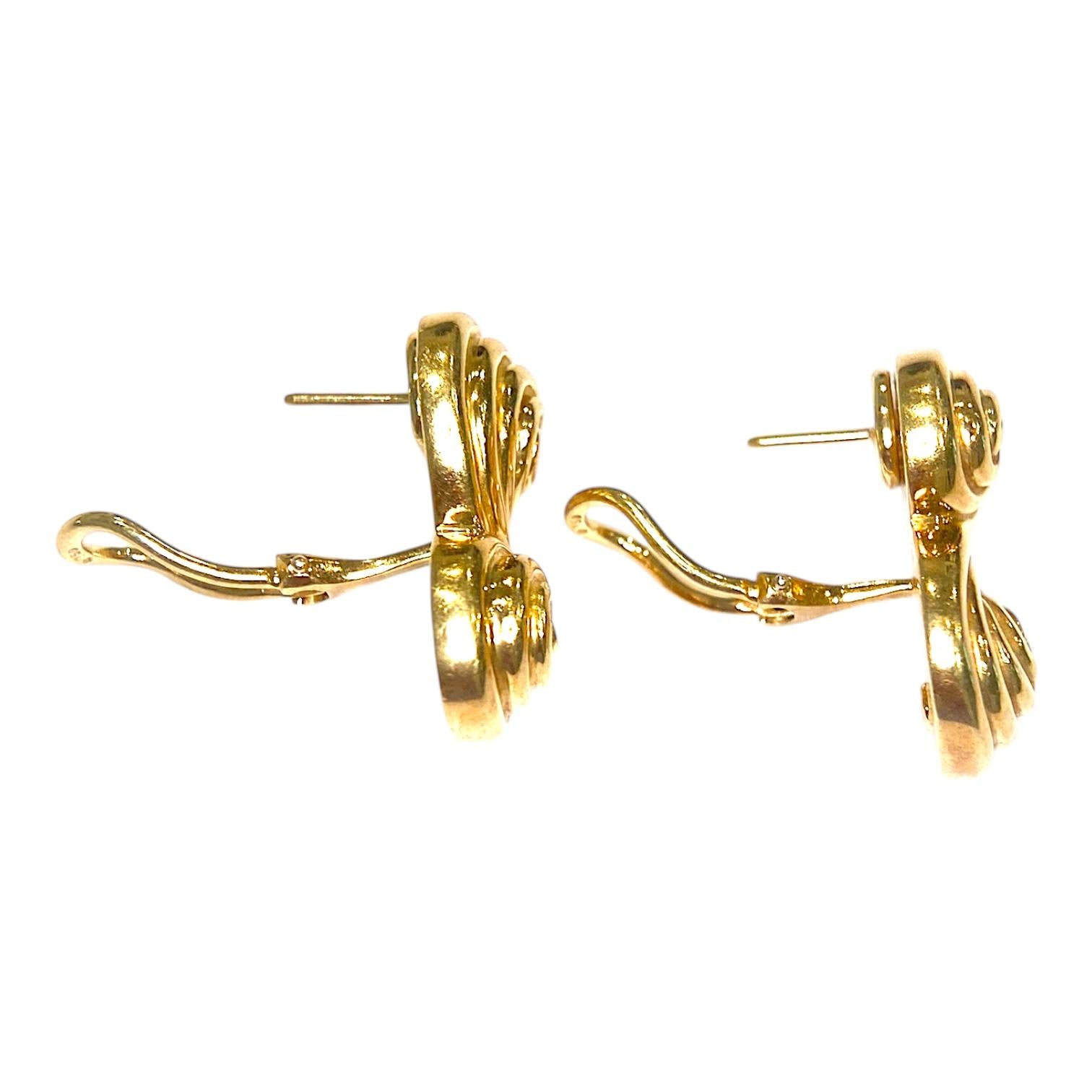 Vintage Tiffany & Co. Spiro 1993 Swirl Earrings
