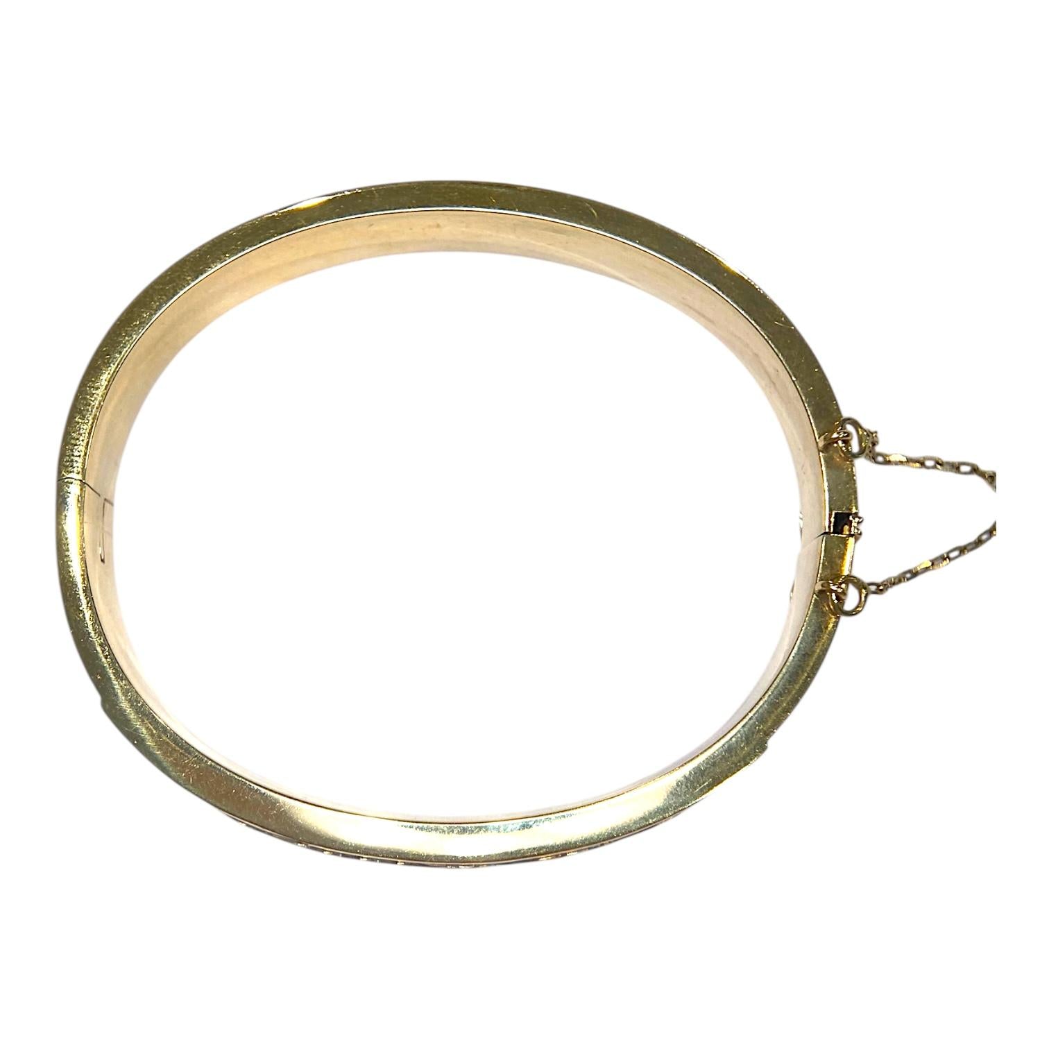 Vintage 18K Yellow "Amparo" Diamond Bangle Bracelet