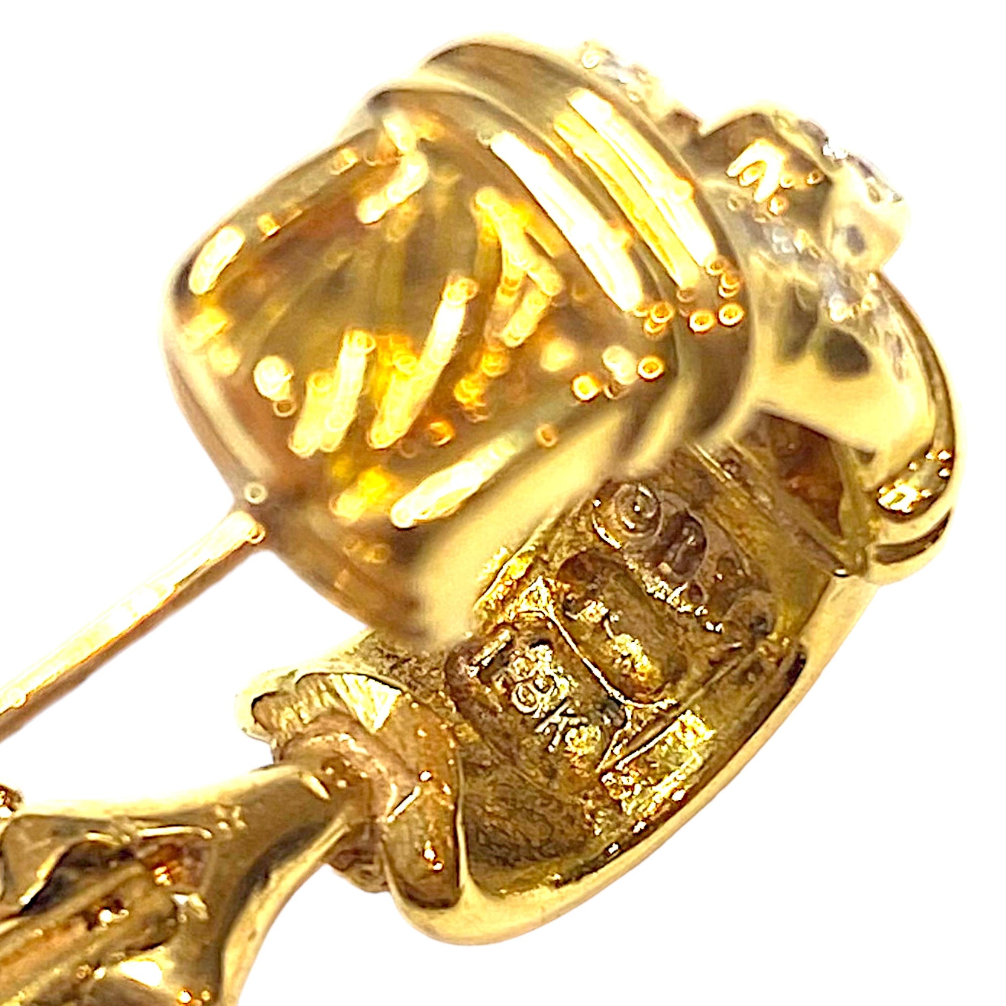 Vintage David Yurman 18K Diamond Cable Buckle Earrings