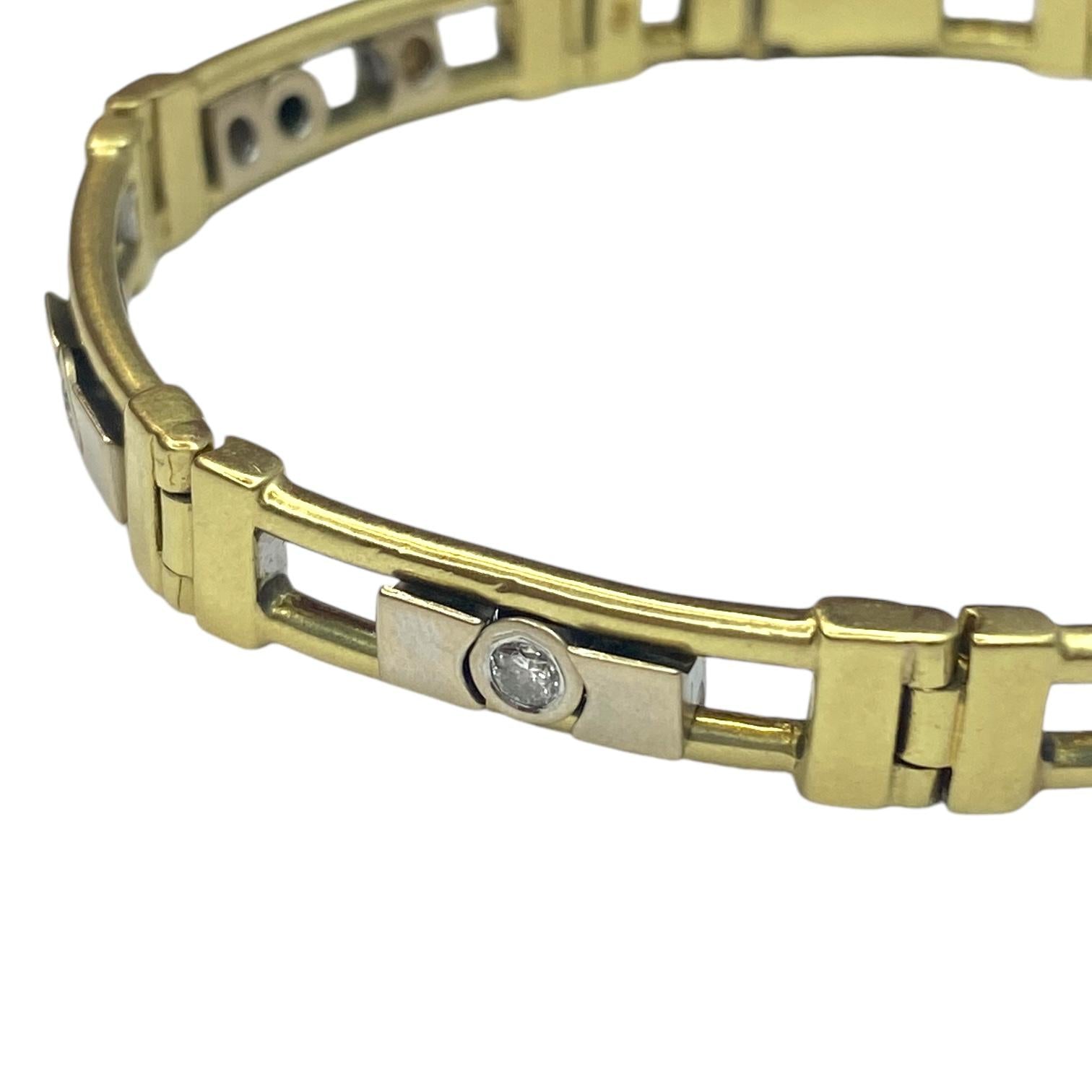 Vintage 18K Articulating Diamond Slide Bracelet