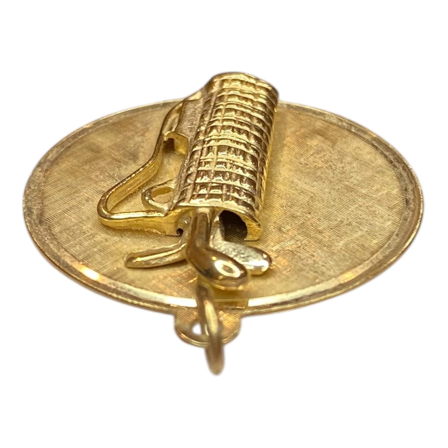 Vintage 14K Golf Bag & Clubs Charm Pendant