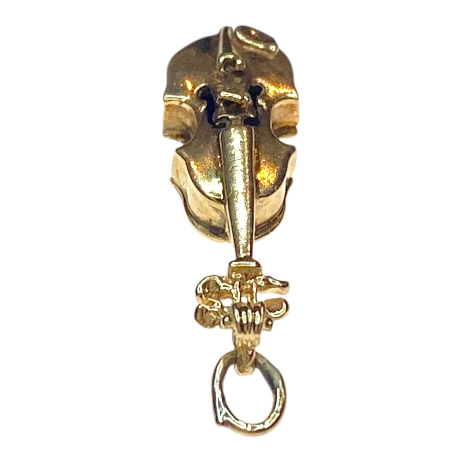 Vintage 14K Yellow Gold Violin Charm